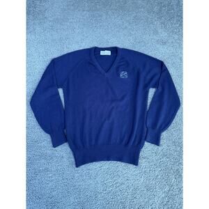 Lady Pickering Sweater Womens M Blue V-Neck Pullover New London Country Club